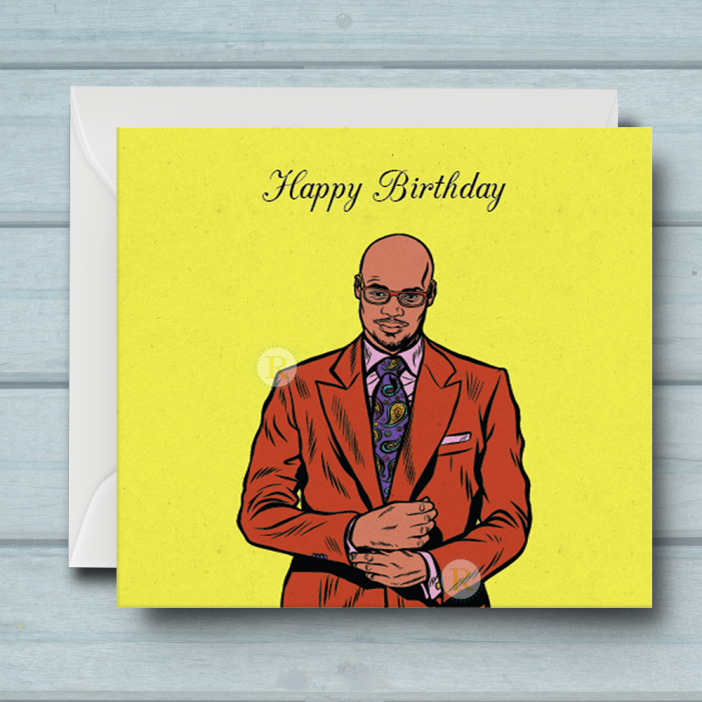 Black Man Birthday Card X